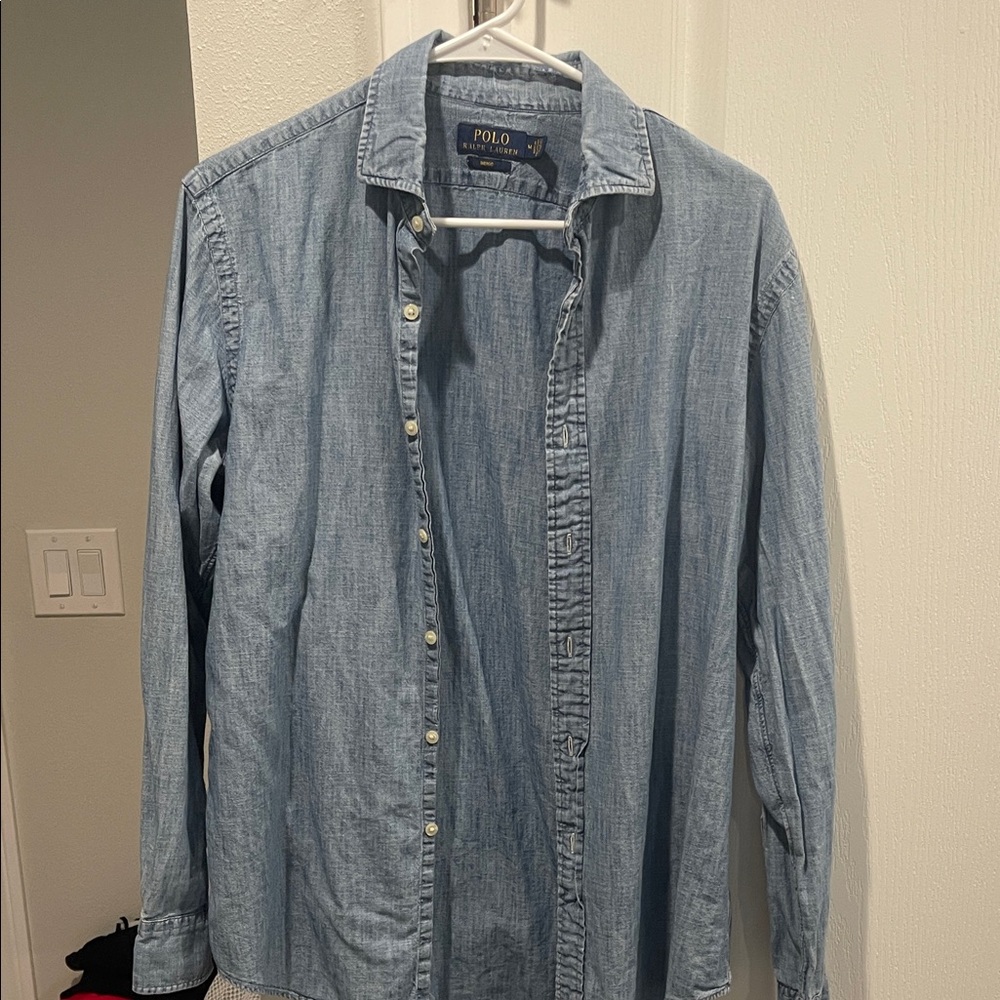 Polo by Ralph Lauren Men's Light Blue Casual Shirt